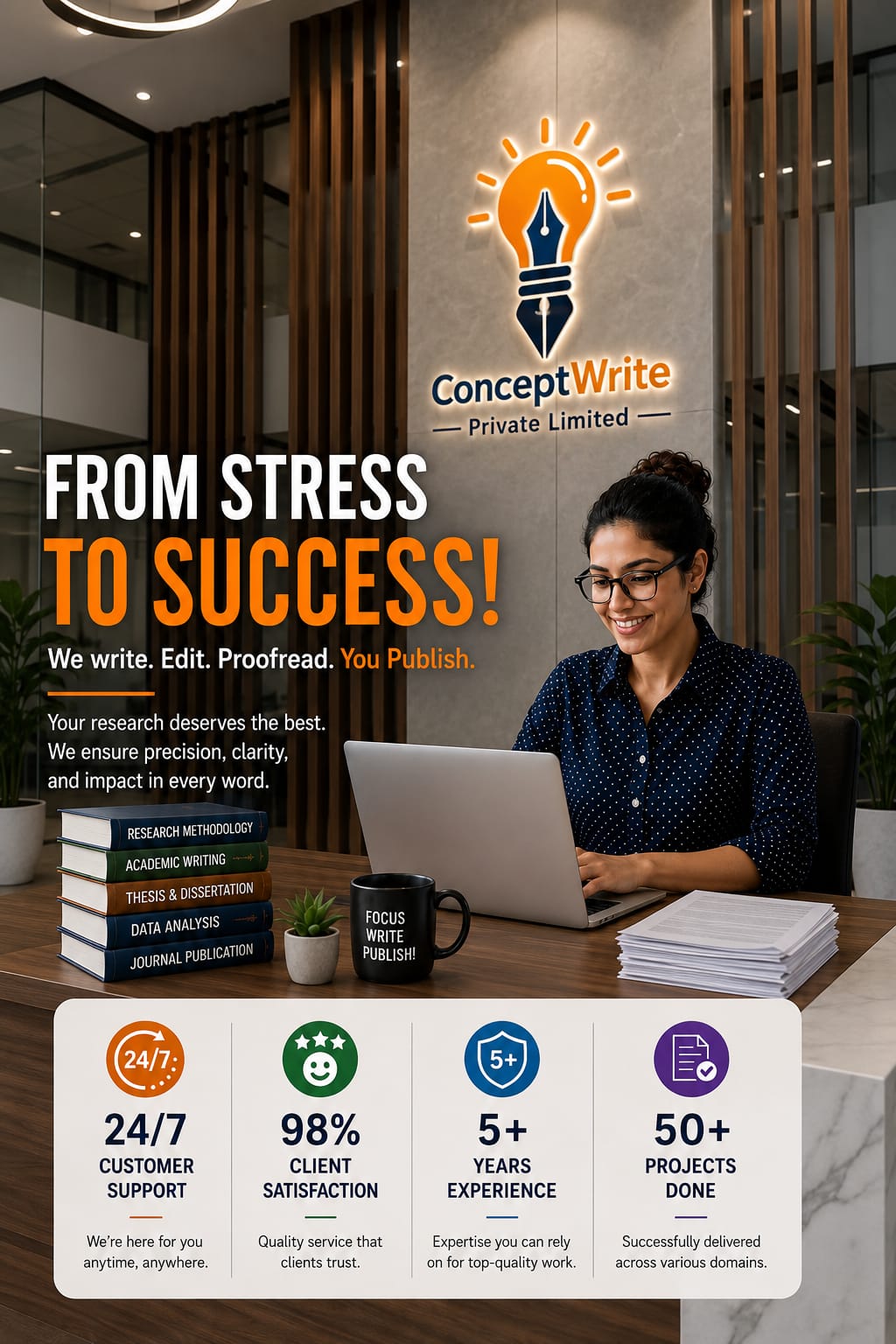 ConceptWrite promotional image - From Stress to Success